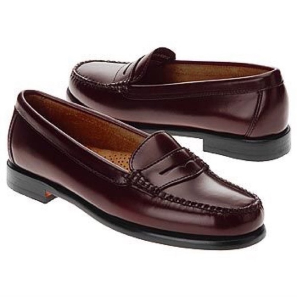 Weejuns G.H. Bass & Co. Burgandy Penny Loafers. Size 7.5.